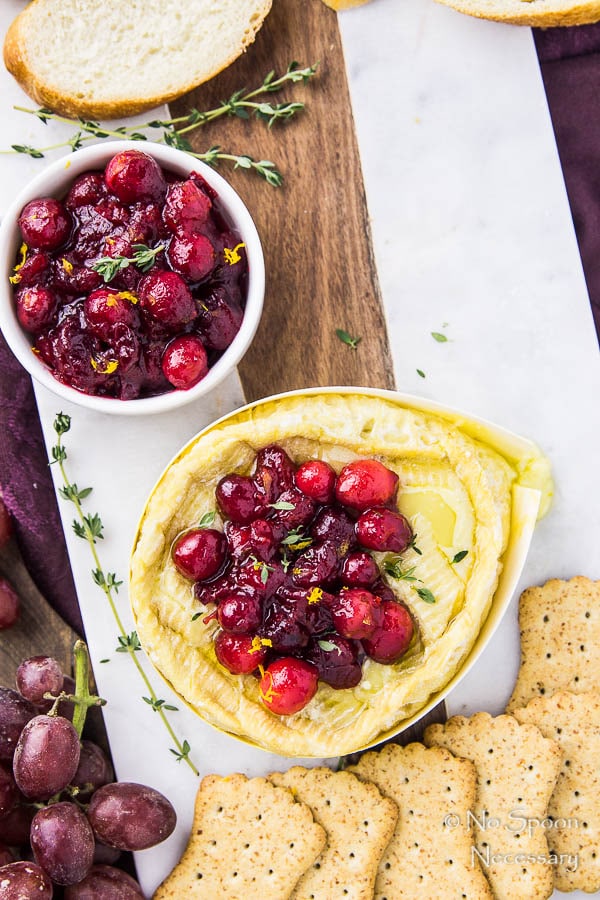 Baked Camembert with Cranberry &amp; Orange Compote - No Spoon Necessary