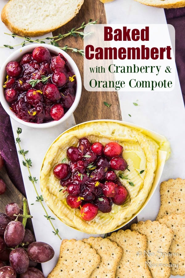 Baked Camembert with Cranberry & Orange Compote