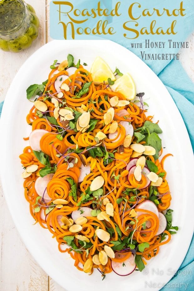 Spring Roasted Carrot Noodle Salad with Thyme Vinaigrette