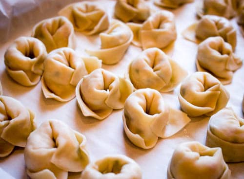 formed uncooked wontons