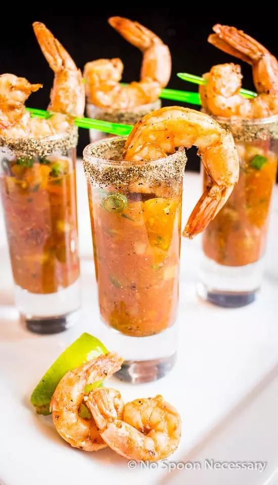 Spicy Bloody Mary Gazpacho & Shrimp Shooters | Things You Can Do With Bloody Mary Mix Recipe | bloody mary ingredients