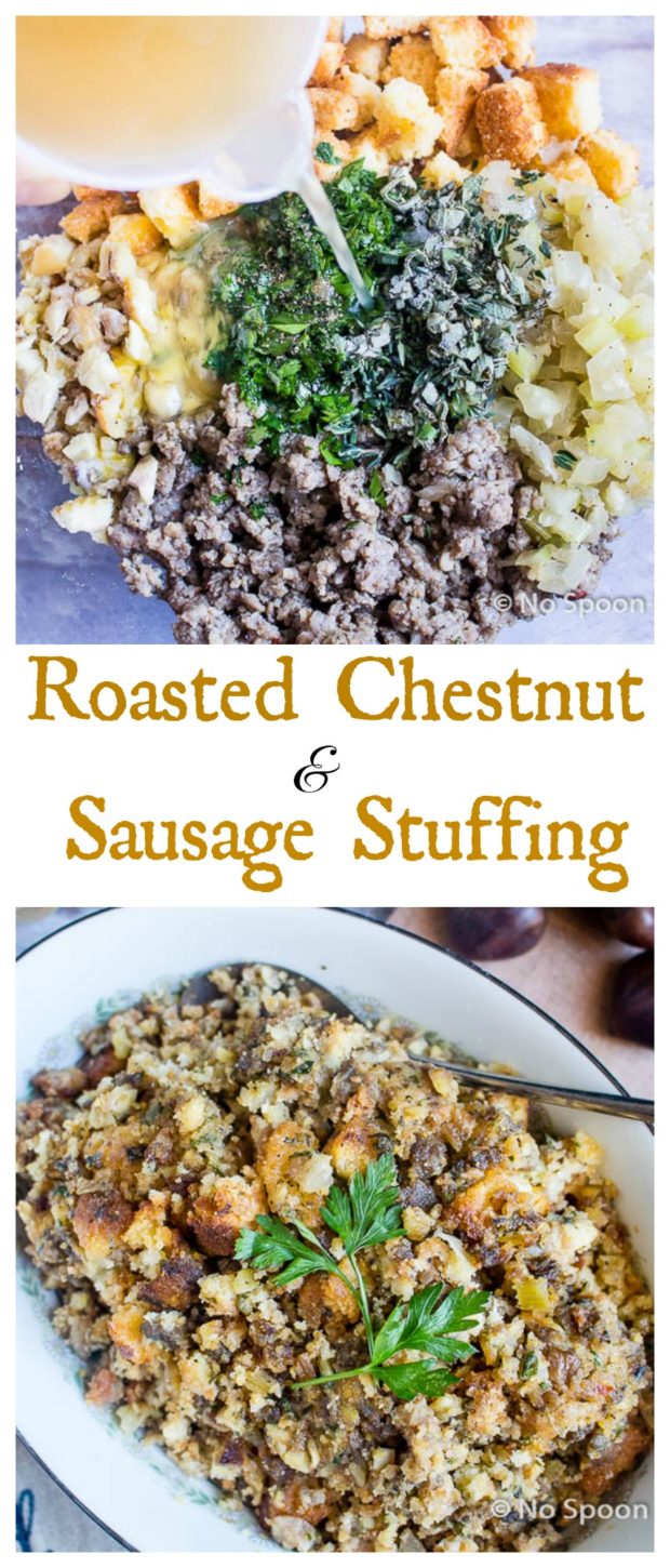 Roasted Chestnut and Sausage Stuffing