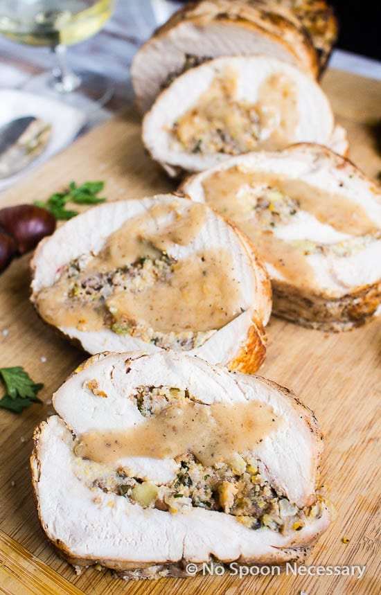 Thanksgiving Turkey Breast Roulade {with Stuffing} - No Spoon Necessary