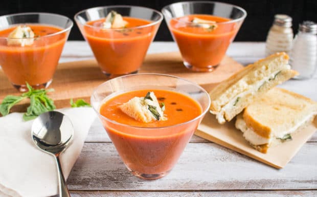 Tomato Basil Soup with caprese crutons-187