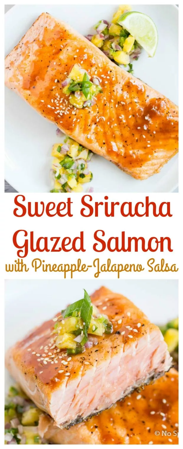 Sweet Sriracha Glazed Salmon w Pineapply Salsa1