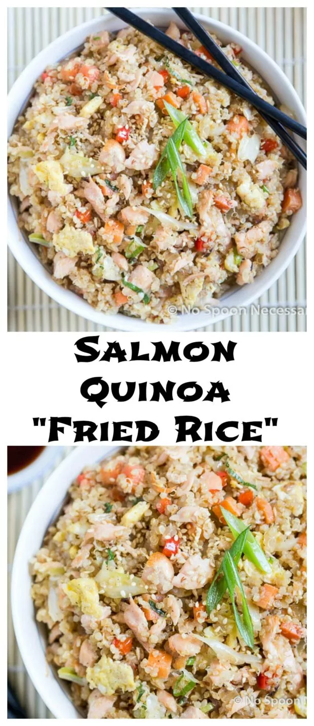 salmon Quinoa Fried Rice long pin