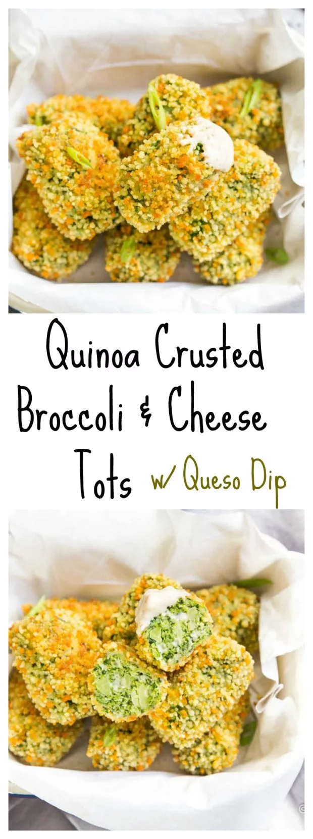 Quinoa Crusted Broccoli & Cheese Tots