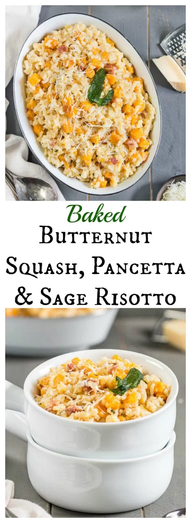 Baked Butternut Squash, Pancetta & Sage Risotto