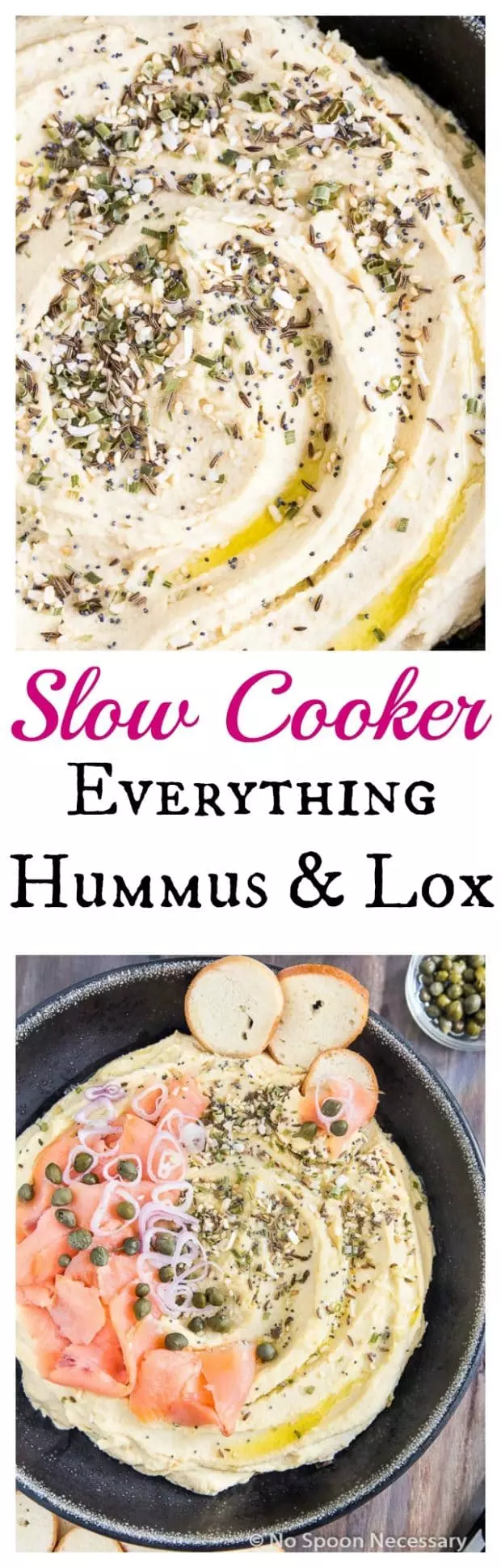 Slow Cooker Everything Hummus & Lox