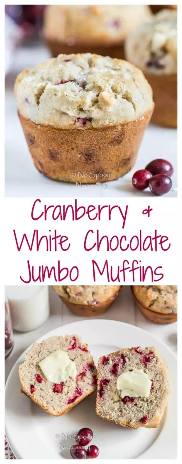 Cranberry & White Chocolate Jumbo Muffins - long pin 2