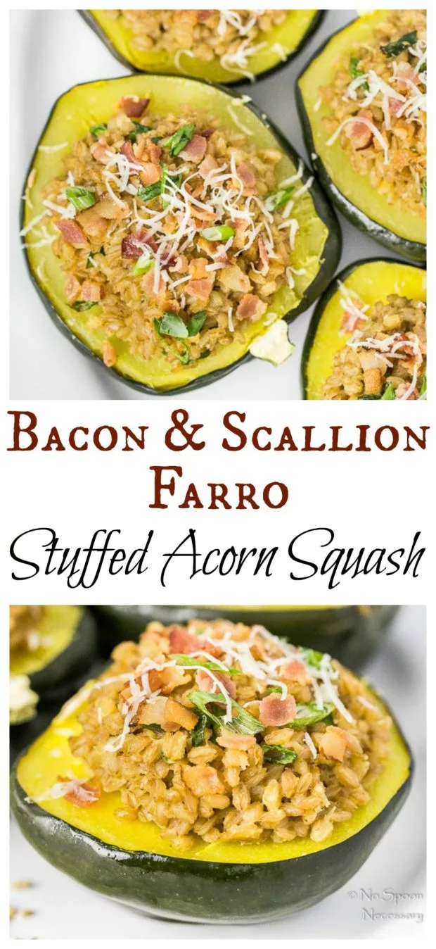 Bacon & Scallion Farro Stuffed Acorn Squash-long pin1