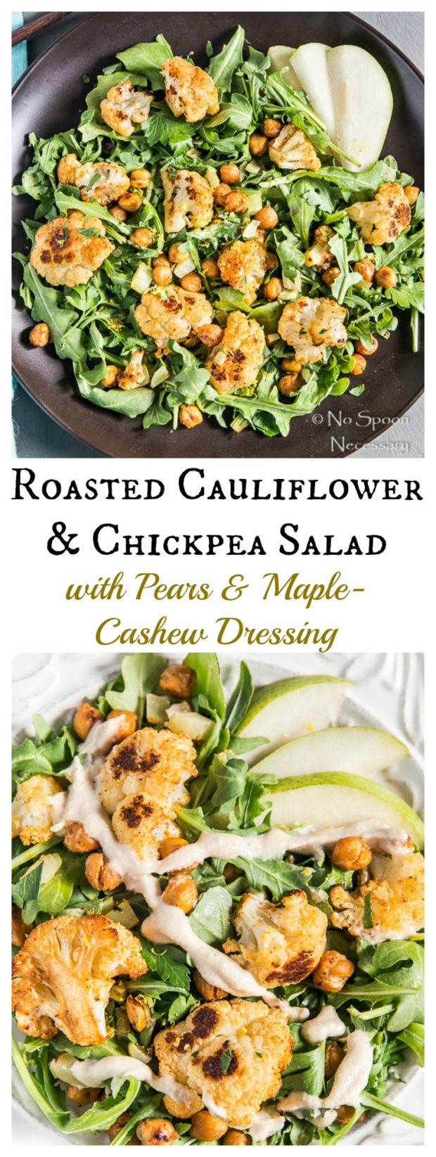 Roasted Cauliflower & Chickpea Salad long pin
