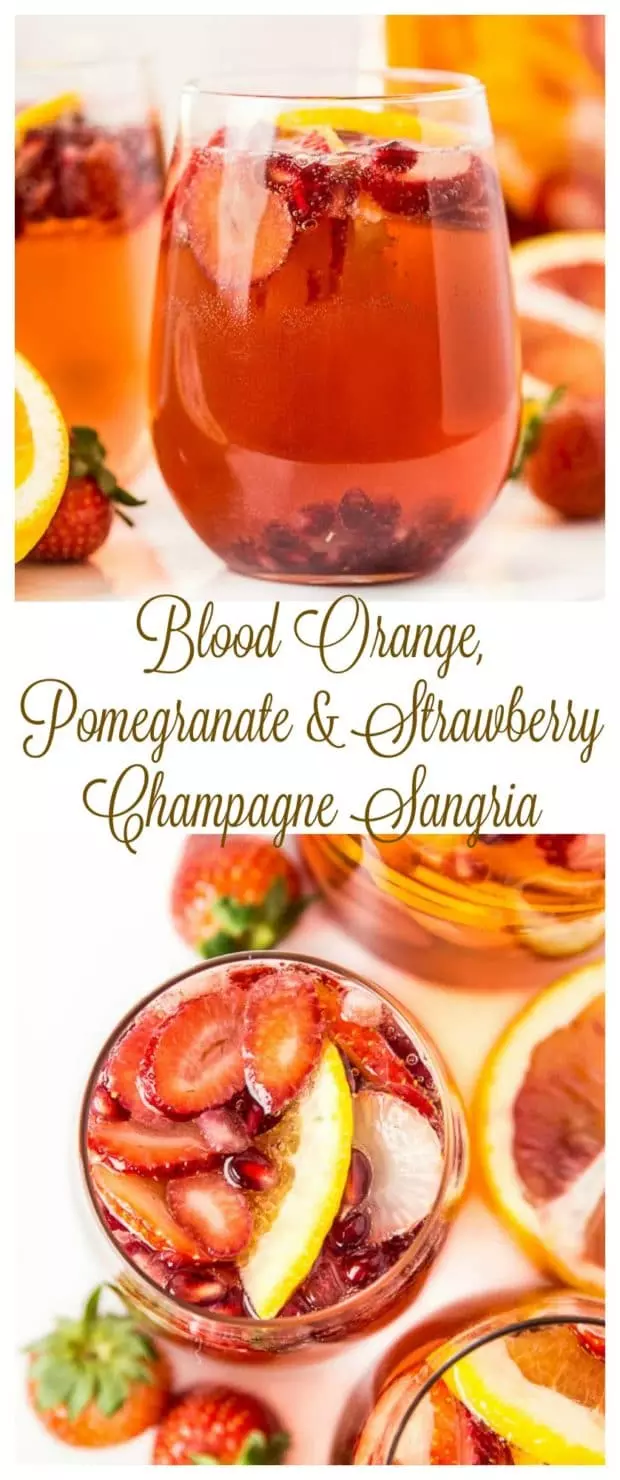 Blood Orange, Pomegranate & Strawberry Champagne Sangria- long pin2