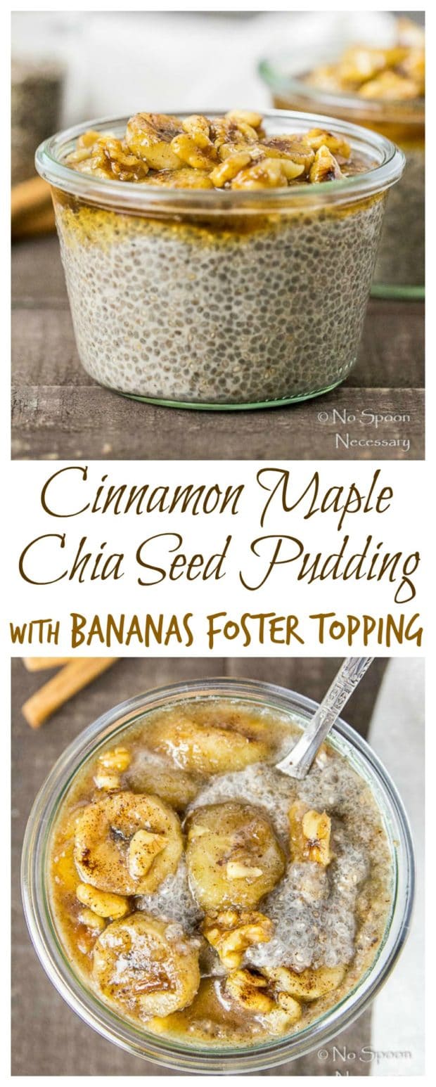 Cinnamon Maple Bananas Foster Chia Seed Pudding-long pin1