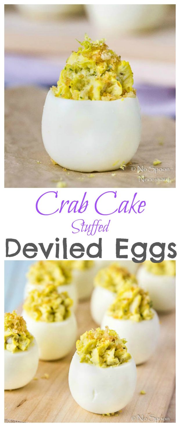 Crab Cake Stuffed Deviled Eggs-long pin1