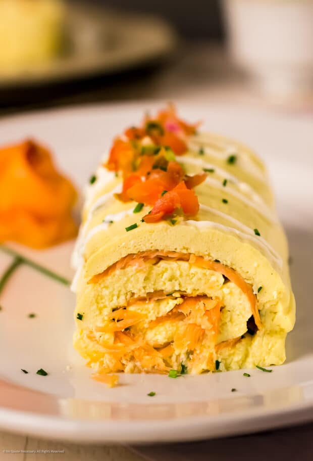 Rolled Omelette with Smoked Salmon in the Oven