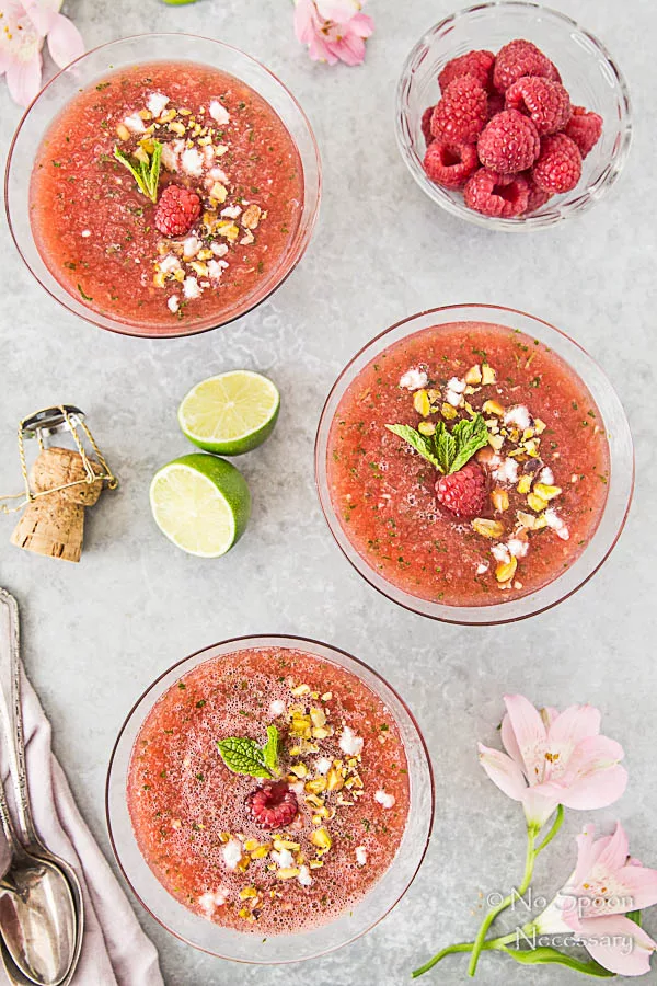 Chilled Watermelon & Rose Soup {with goat cheese & pistachios}-63