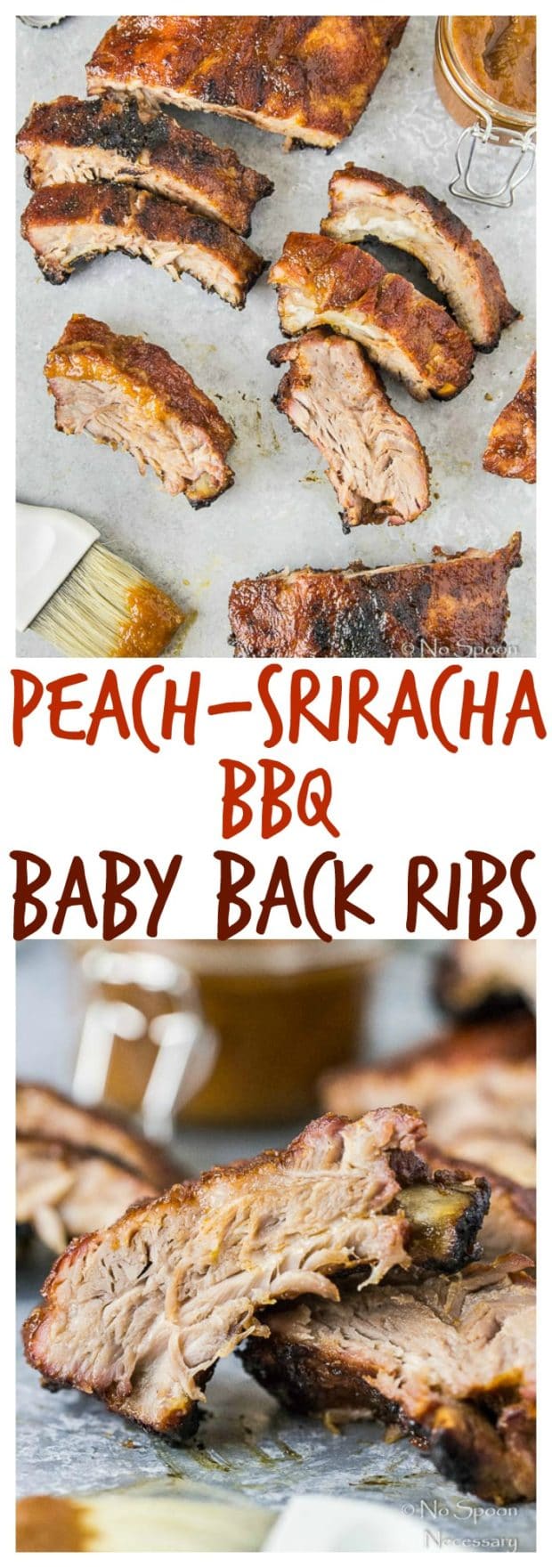 Peach Sriracha BBQ Baby Back Ribs-long pin2