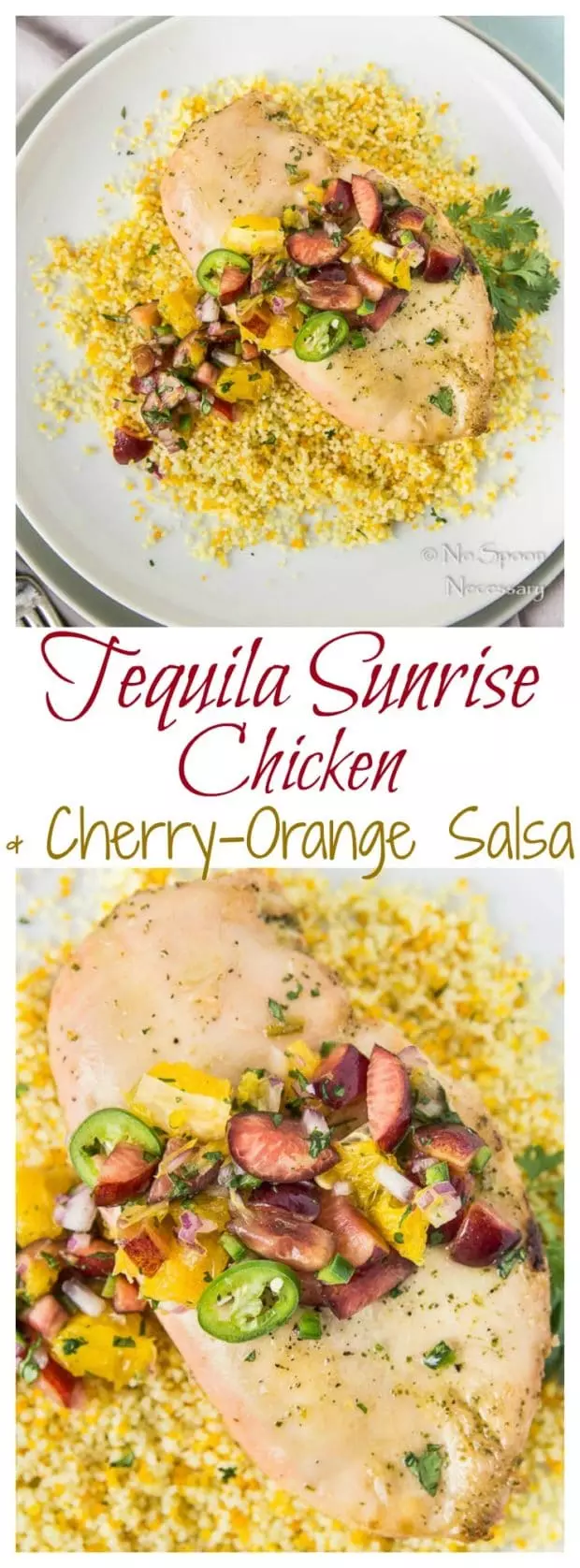 Tequila Sunrise Chicken with Cherry-Orange Salsa- long pin1