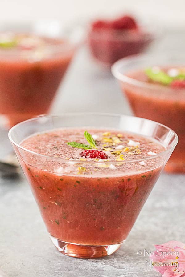 Chilled Watermelon & Rose Soup {with goat cheese & pistachios}-87