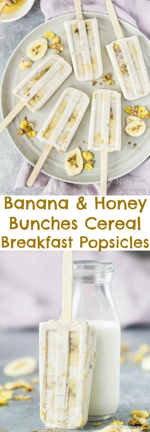 Banana & Honey Bunches Cereal Breakfast Popsicles-long pin2
