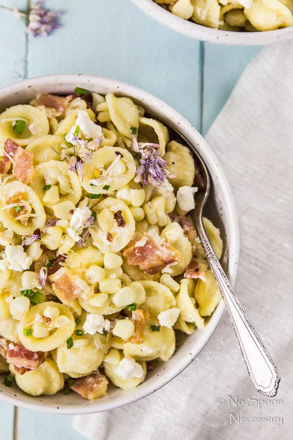 Brown Butter Orecchiette with Bacon, Corn & Goat Cheese-162