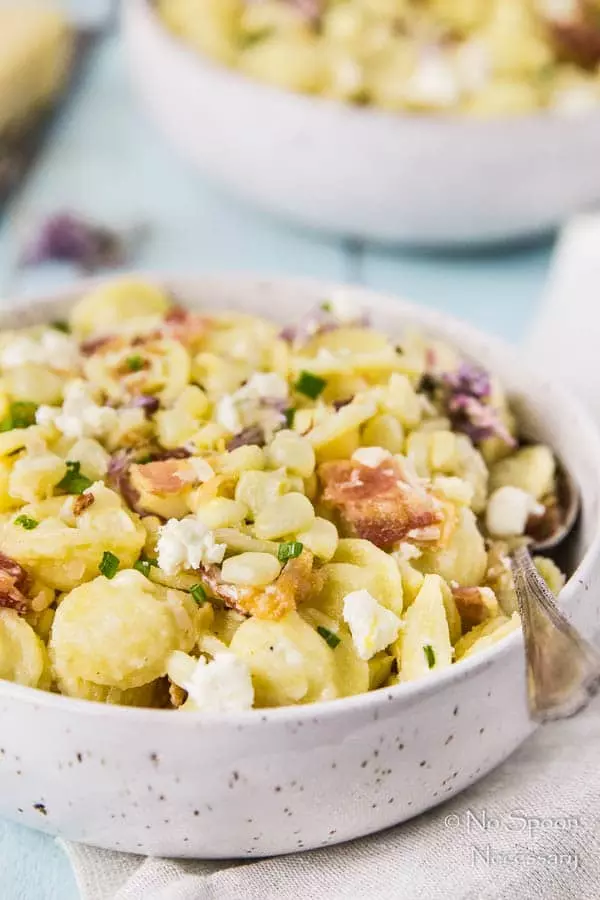 Brown Butter Orecchiette with Bacon, Corn & Goat Cheese-184