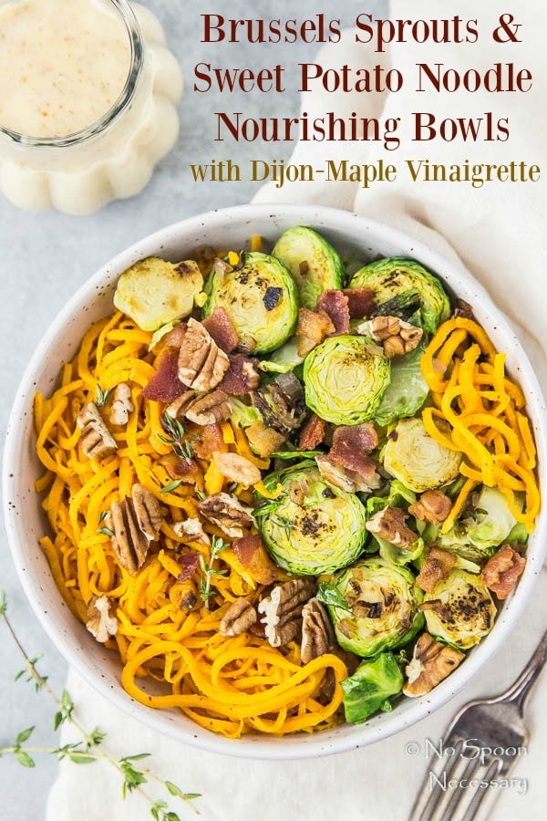 Brussels Sprouts And Sweet Potato Noodle Bowl