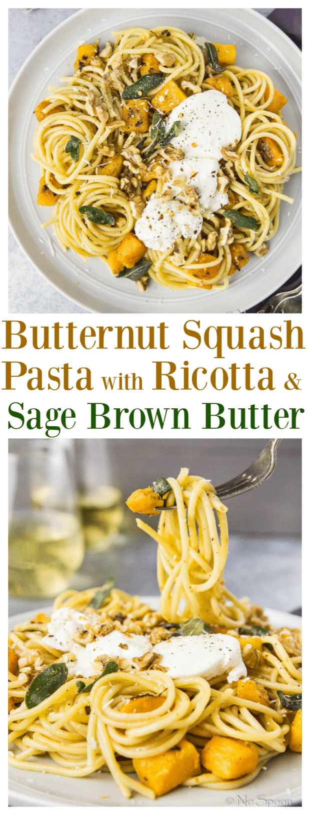 Butternut Squash Pasta with Ricotta & Sage Brown Butter