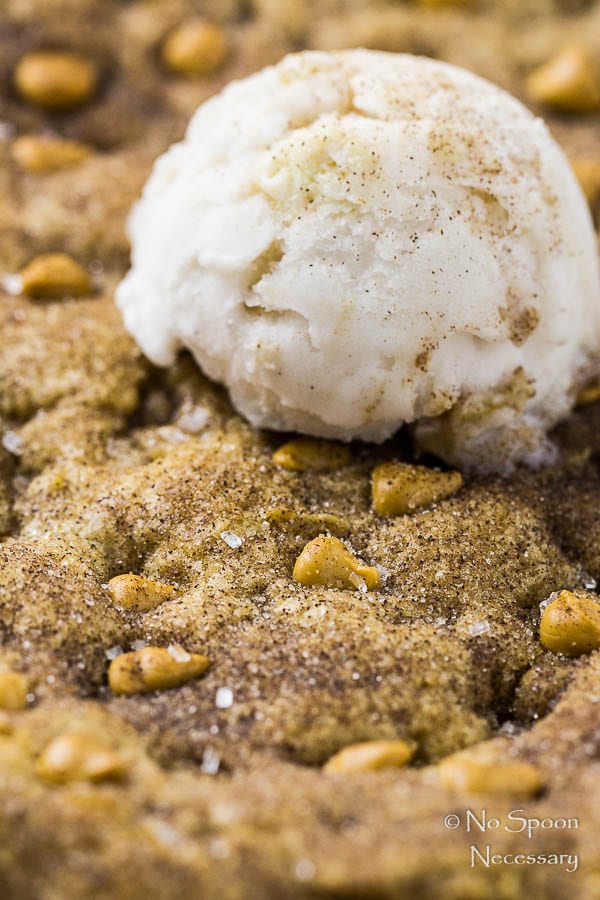Butterscotch Snickerdoodle Skillet Cookie