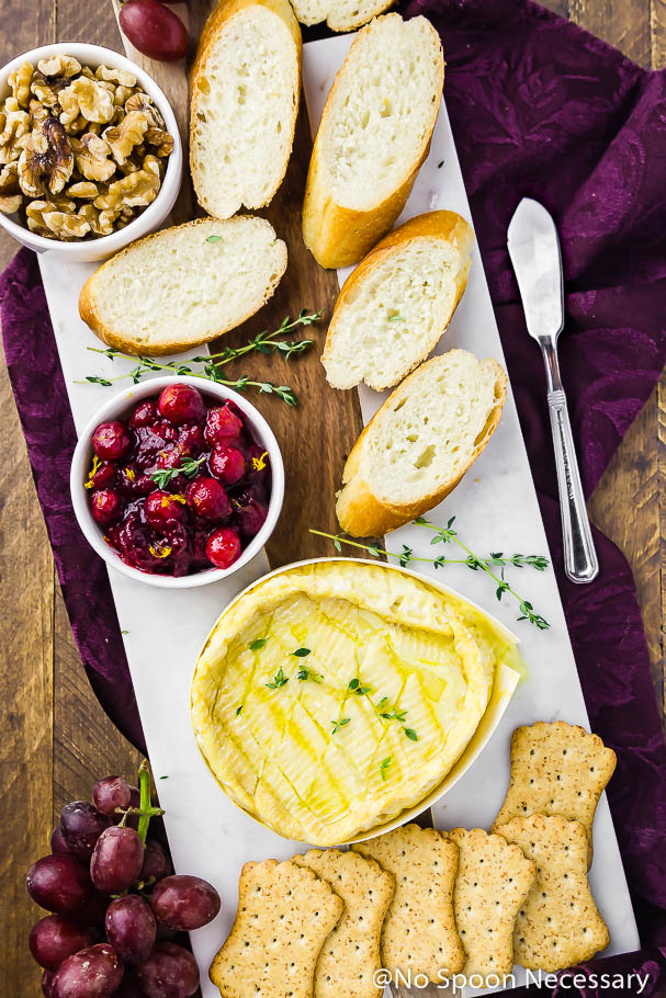 Baked Camembert with Cranberry & Orange Compote [with recipe video]