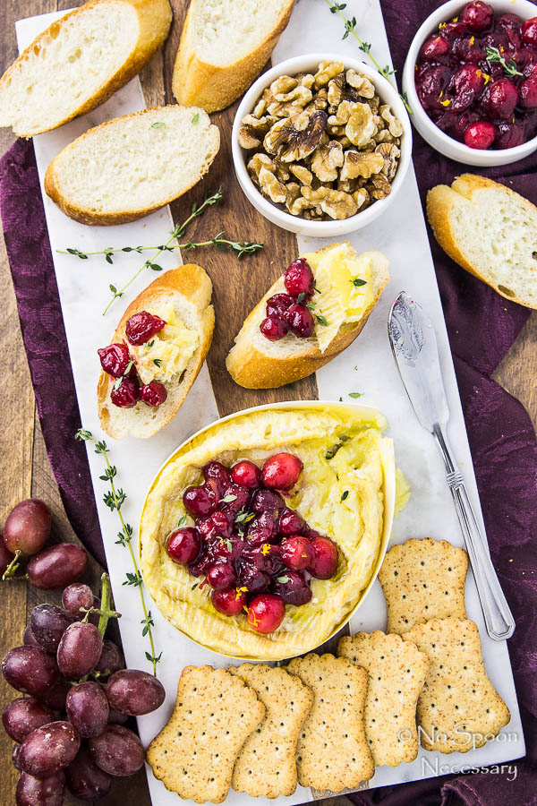 Baked Camembert with Cranberry & Orange Compote - No Spoon Necessary