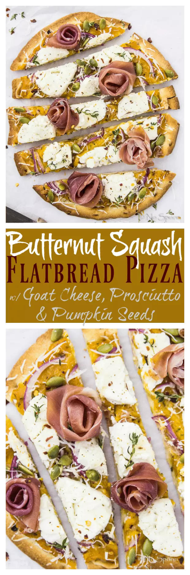 Butternut Squash Flatbread Pizza {with Goat Cheese, Prosciutto & Pumpkin Seeds}