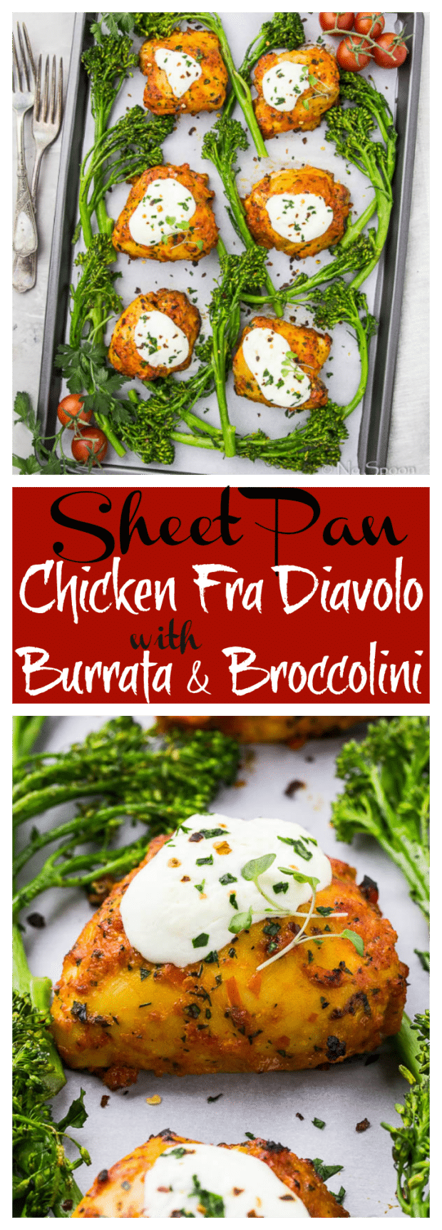Sheet Pan Chicken Fra Diavolo with Burrata & Broccolini