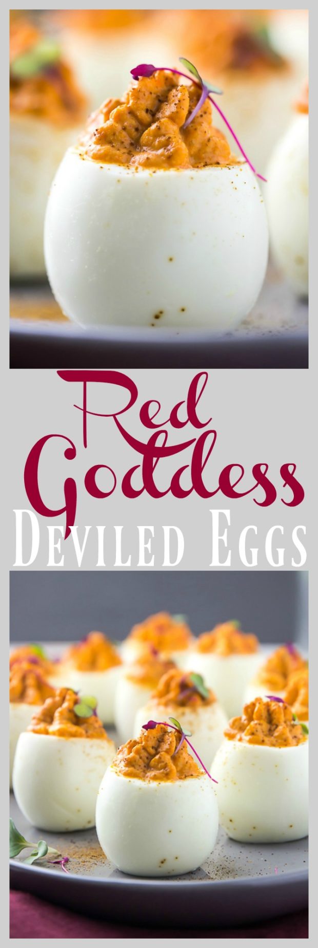 Red Goddess Deviled Eggs