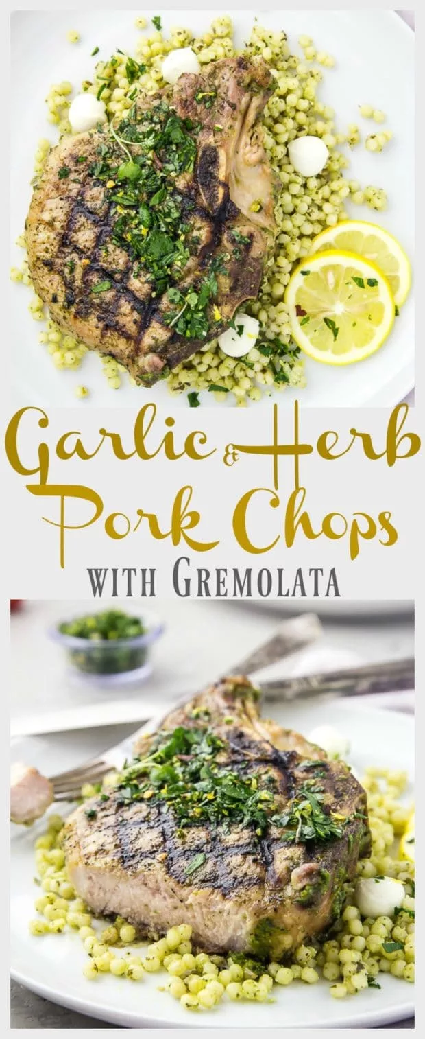 Garlic & Herb Pork Chops with Gremolata