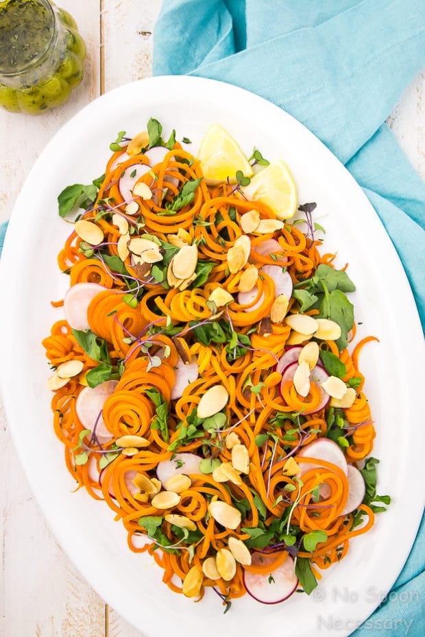 Roasted Carrot Noodle Salad - No Spoon Necessary