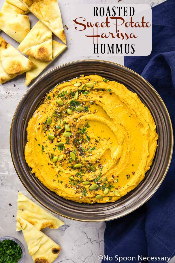 Roasted Sweet Potato Harissa Hummus