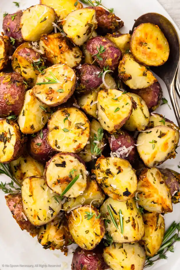 Photo of roasted recipe for little potatoes.