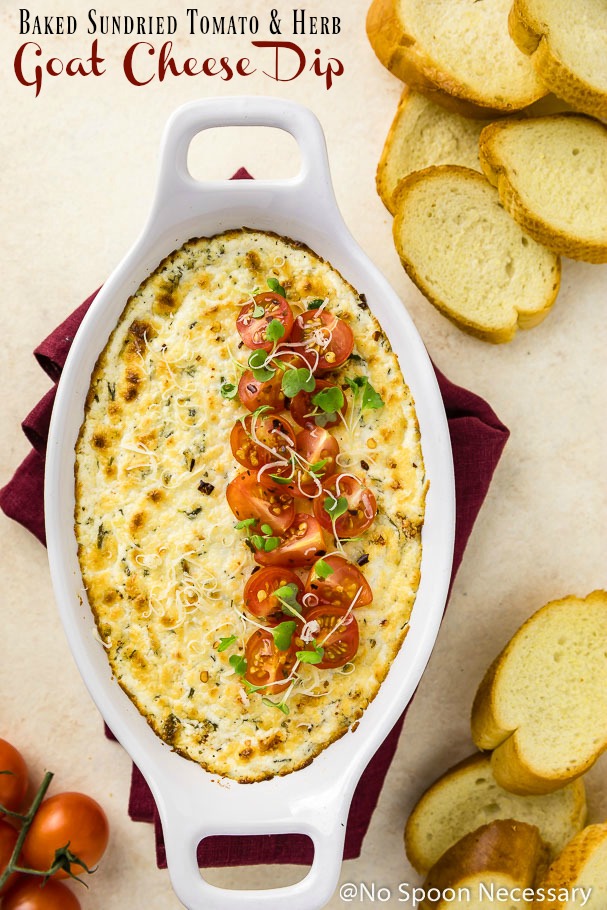 Baked Sundried Tomato & Herb Goat Cheese Dip