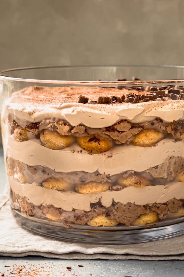 Chocolate Tiramisu: No-Bake, Egg-Free Trifle Dessert That’s Perfect for Entertaining