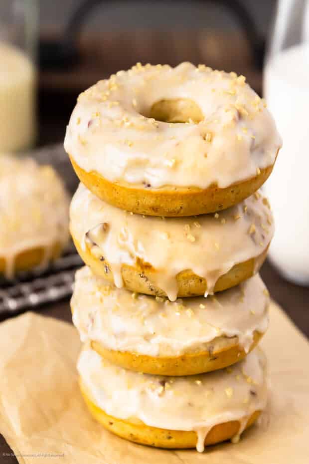 Baked Maple Donuts with Pecans