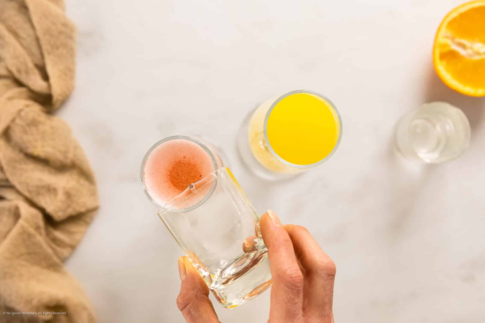 Mimosa with Champagne Cocktail - No Spoon Necessary