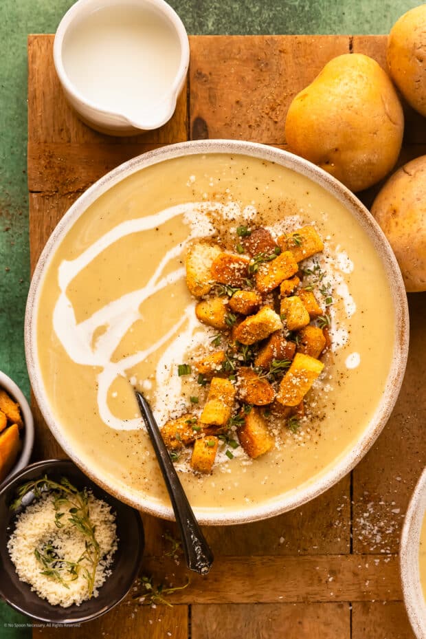 Roasted Garlic Potato Soup: Ultra Creamy, Soul-Soothing Potato Soup Recipe