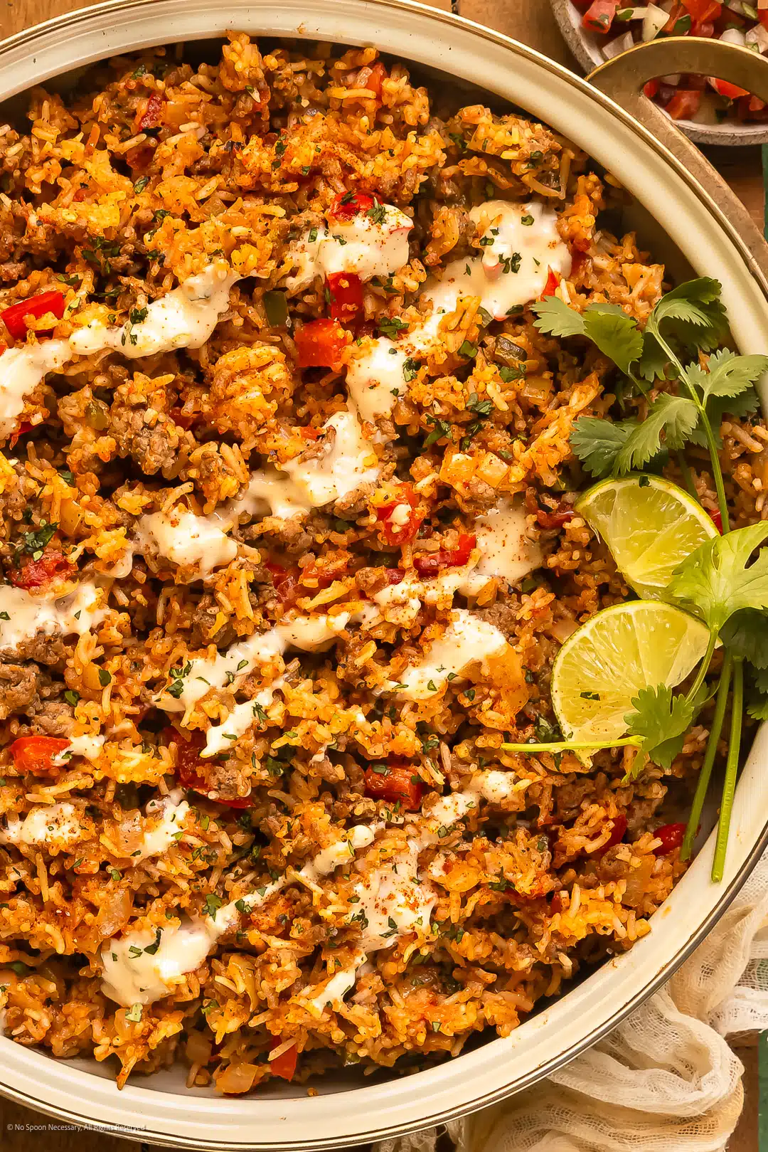 Mexican Beef and Rice Skillet with Queso Cheese: One Pan Hero! - No ...